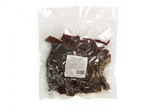 Арахис в глазури: Оленина вяленая (строганина)